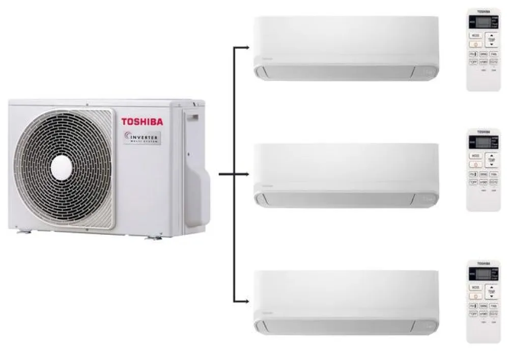 Klima uređaj Toshiba RAS-3M18U2AVG-E / RAS-B07J2KVG-E*3kom 18.000 BTU inverter — Klimapolis