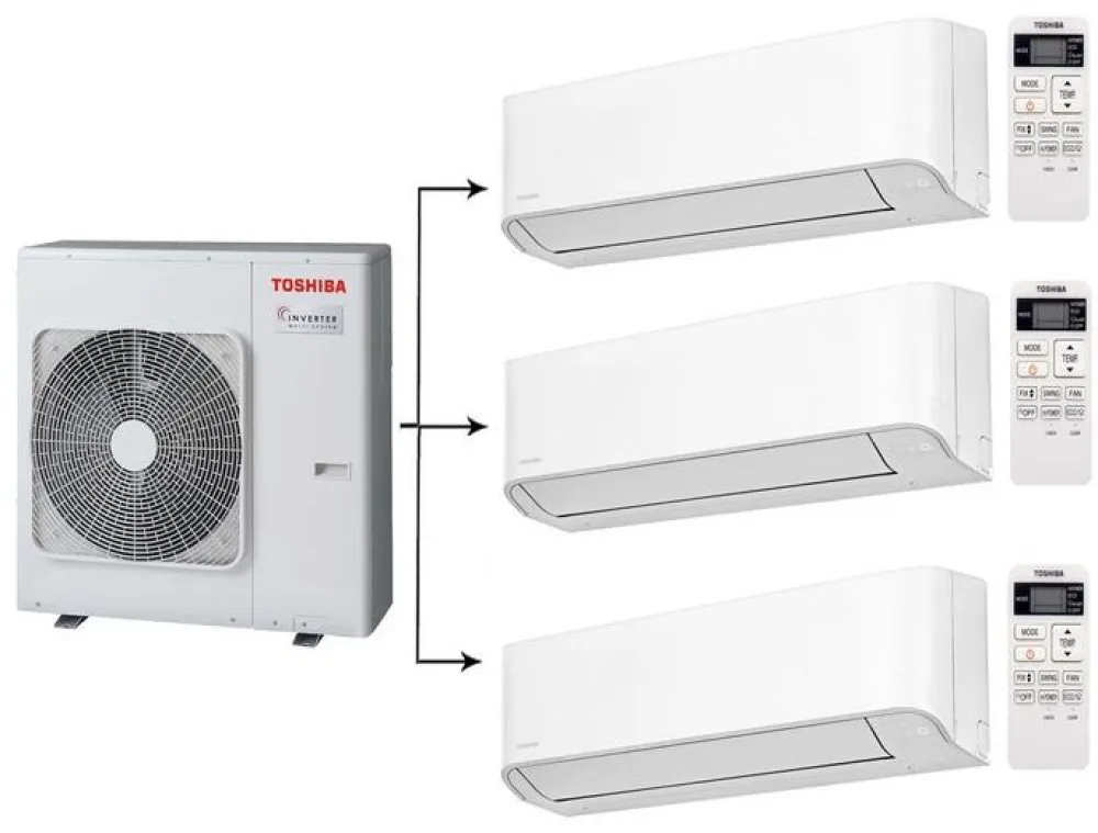Klima uređaj Toshiba RAS- 3M26U2AVG-E / RAS-B07J2KVG-E*3 kom 24.000 BTU inverter — Klimapolis