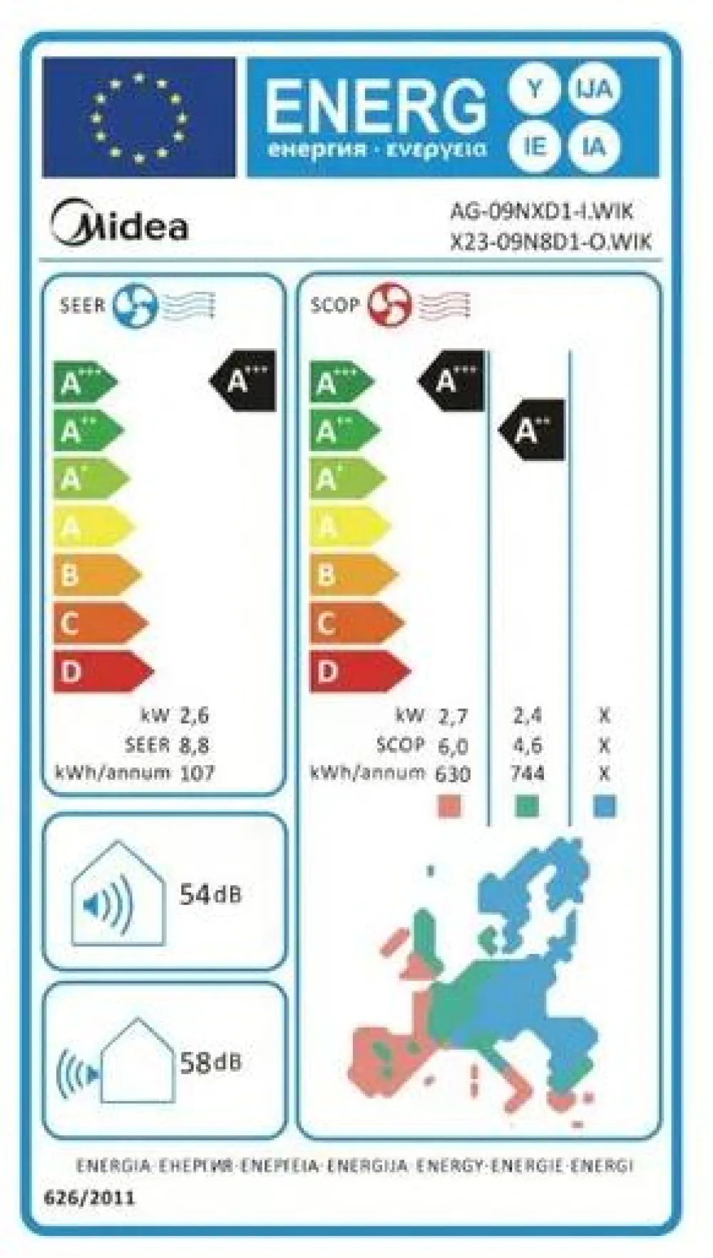 Klima uređaj Midea AG-09NXD1.WIK 9.000 BTU — Klimapolis