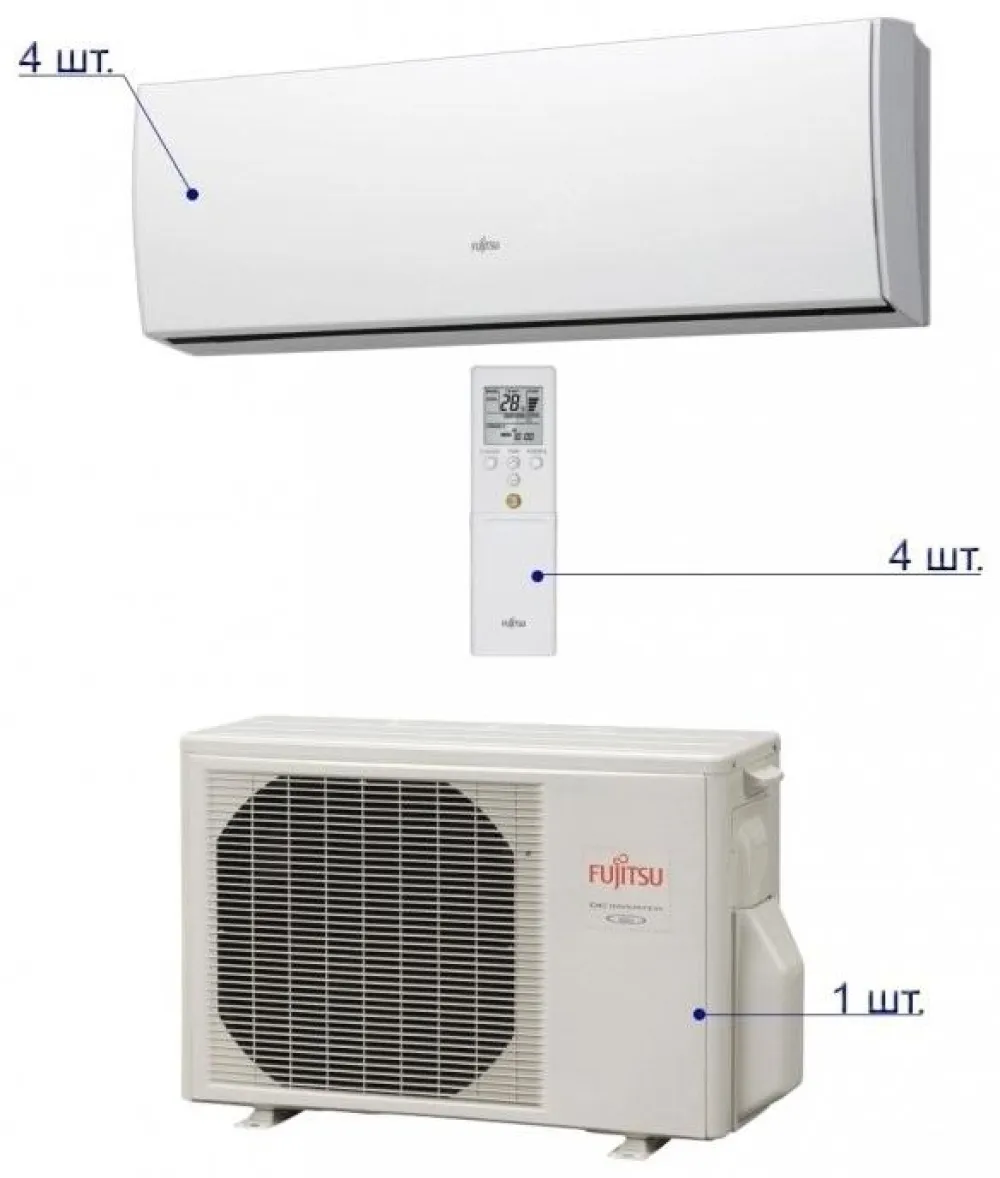 Klima uređaj Fujitsu AOIG30LAT4 / ASIG07LUCA*4 kom 28.000 BTU inverter — Klimapolis